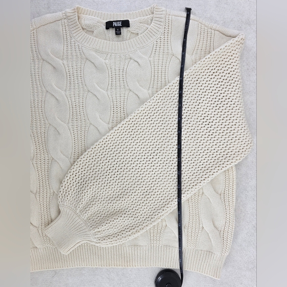 Paige Osanne Ivory Cotton Blend Knitted Jumper Sweater Women's Size Small - Picture 14 of 16